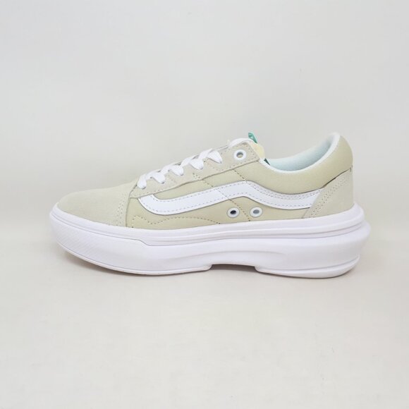 Vans Old Skool Overt CC Stacked Platform Shoe Sneaker Sand Beige Womens Size NEW - Picture 2 of 11